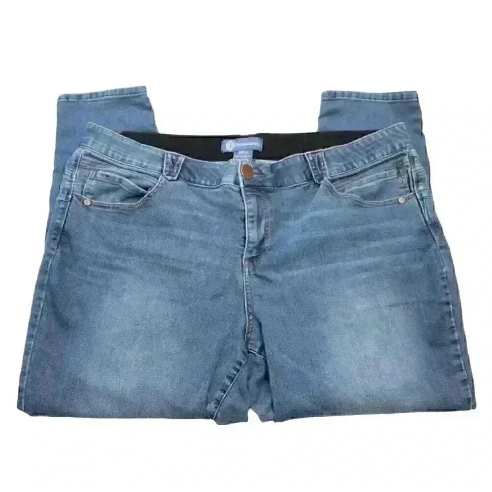 Democracy Ab Solution Jeans Size 22W Stretch Elastic Waist Comfort High Rise